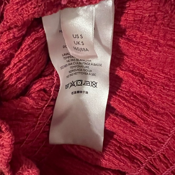 Anthropologie Pilcro Puff Sleeved Crop Top in Rose Red Pink Small - Picture 10 of 12